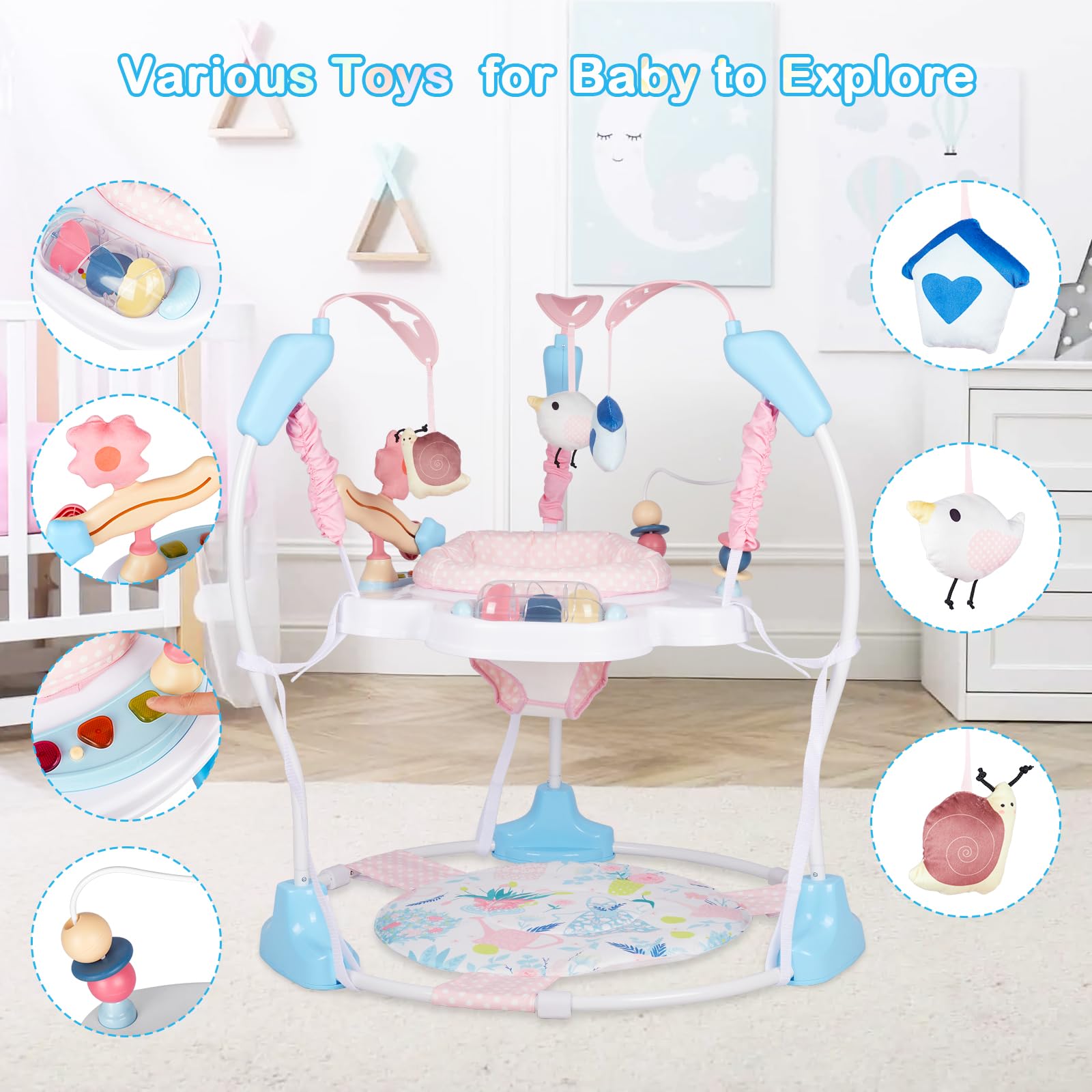 3-in-1 Baby Activity Center with Music and Lights