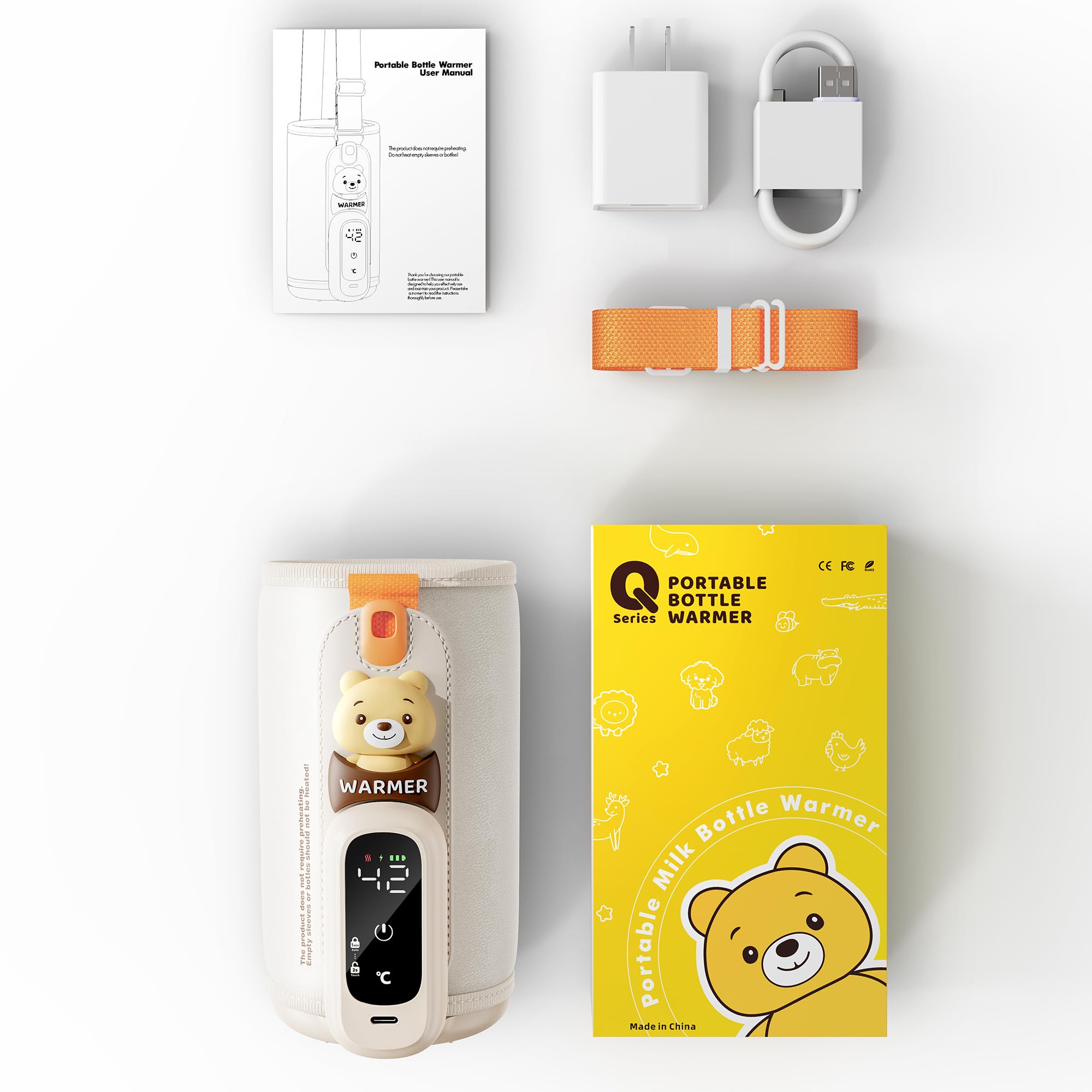 Portable Bottle Warmer for Breastmilk & Formula, Baby Rapid Milk Warmer
