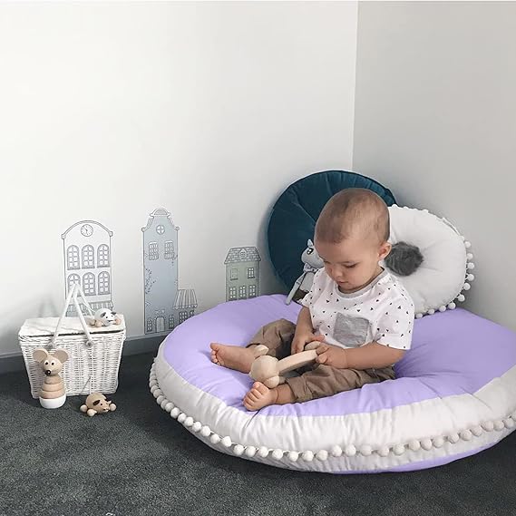 s Floor Cushion Seating, Circle Kids Floor Pillow for Children
