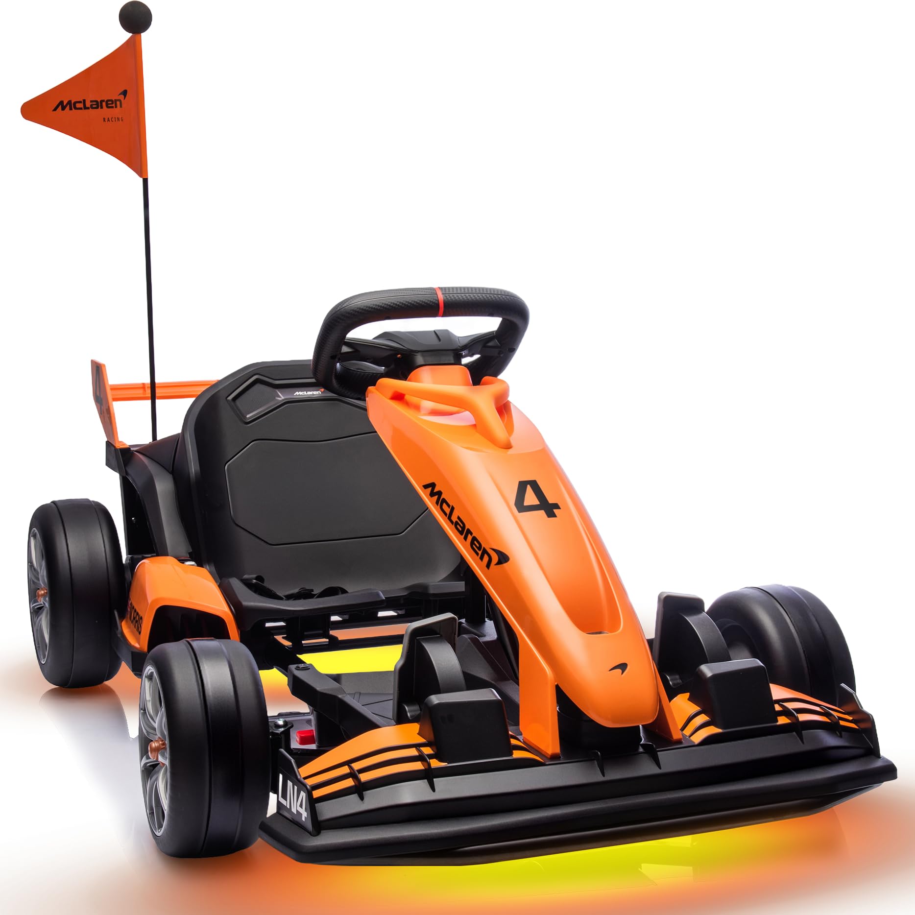Licensed McLaren Electric Go Kart for Kids, 24V 7AH Electric Drift Kart Car