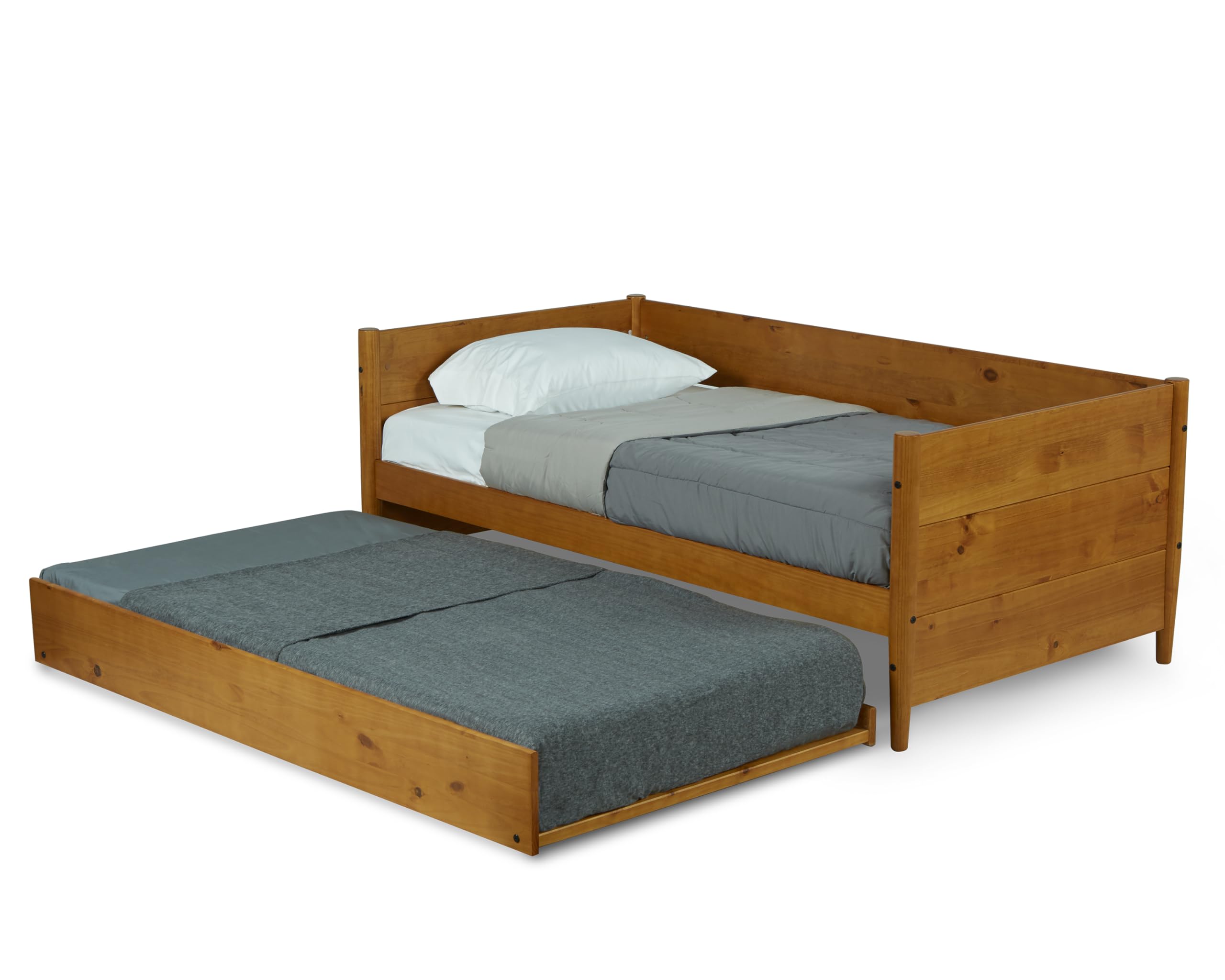Mid-Century Modern Twin Daybed with Trundle