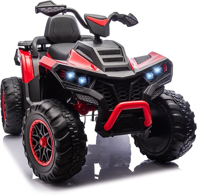 Kids ATV 4 Wheeler, 24V 4WD Electric ATV Ride On Toy for Big Kid w/ 2-Seater, 4x200W
