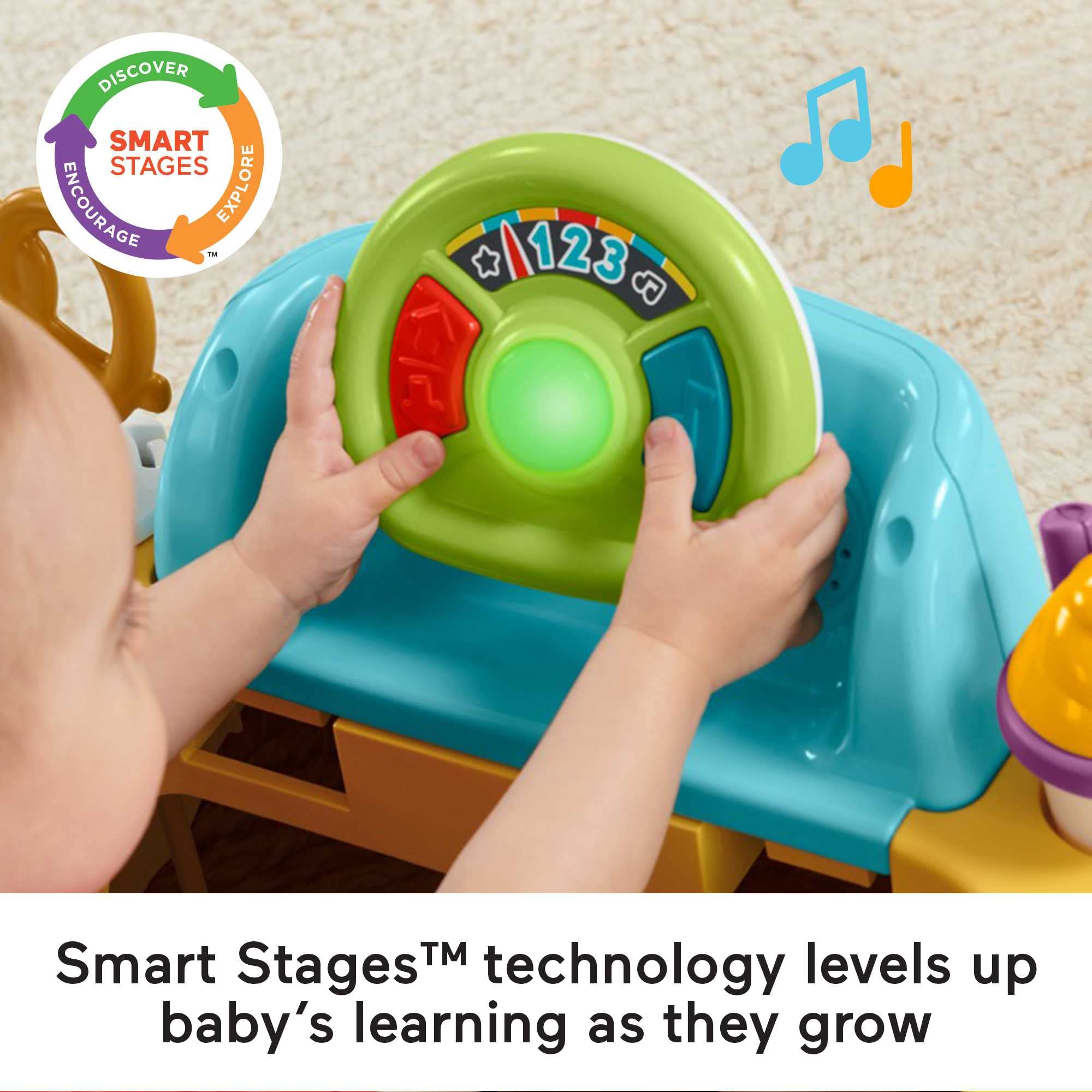 2-in-1 Food Truck Jumperoo Activity Center with Music and Lights