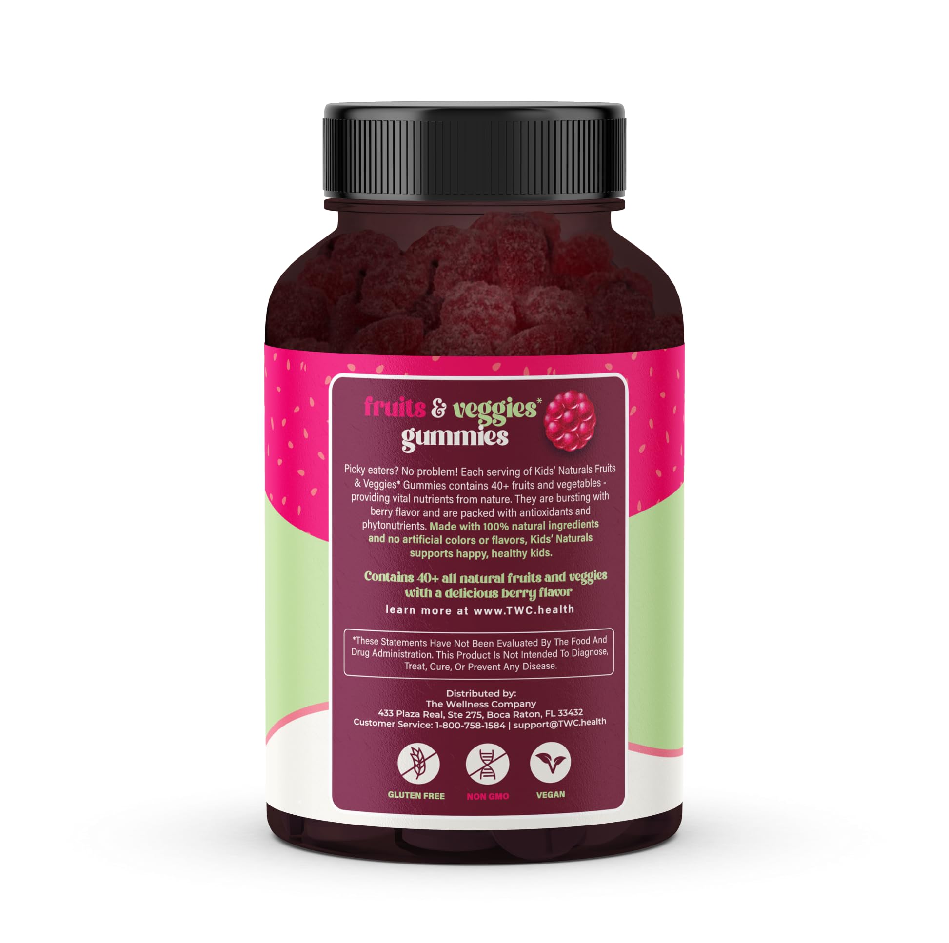Kids' Fruit & Veggie Gummy Supplement | 120 Gummies - 2 Month Supply