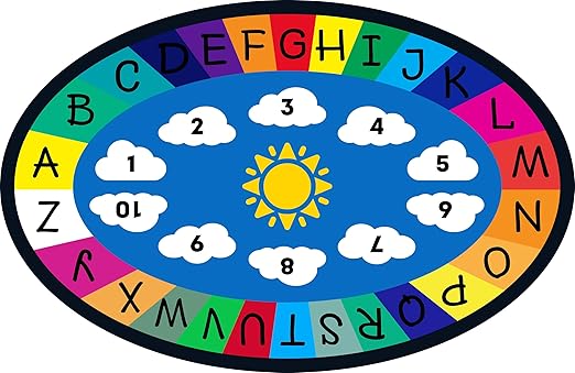 Classroom Rug for Kids - Education Classroom Carpet for Children - Colorful Seating
