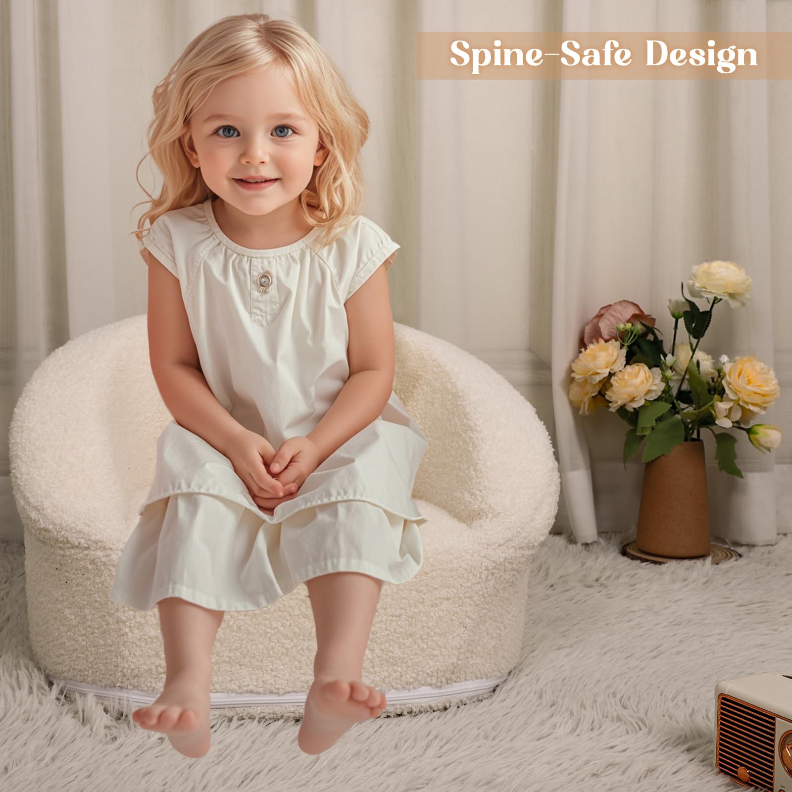 Mini Plush Toddler Chair with Carry Handle