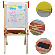 Deluxe Double-Sided Wooden Art Easel for Kids