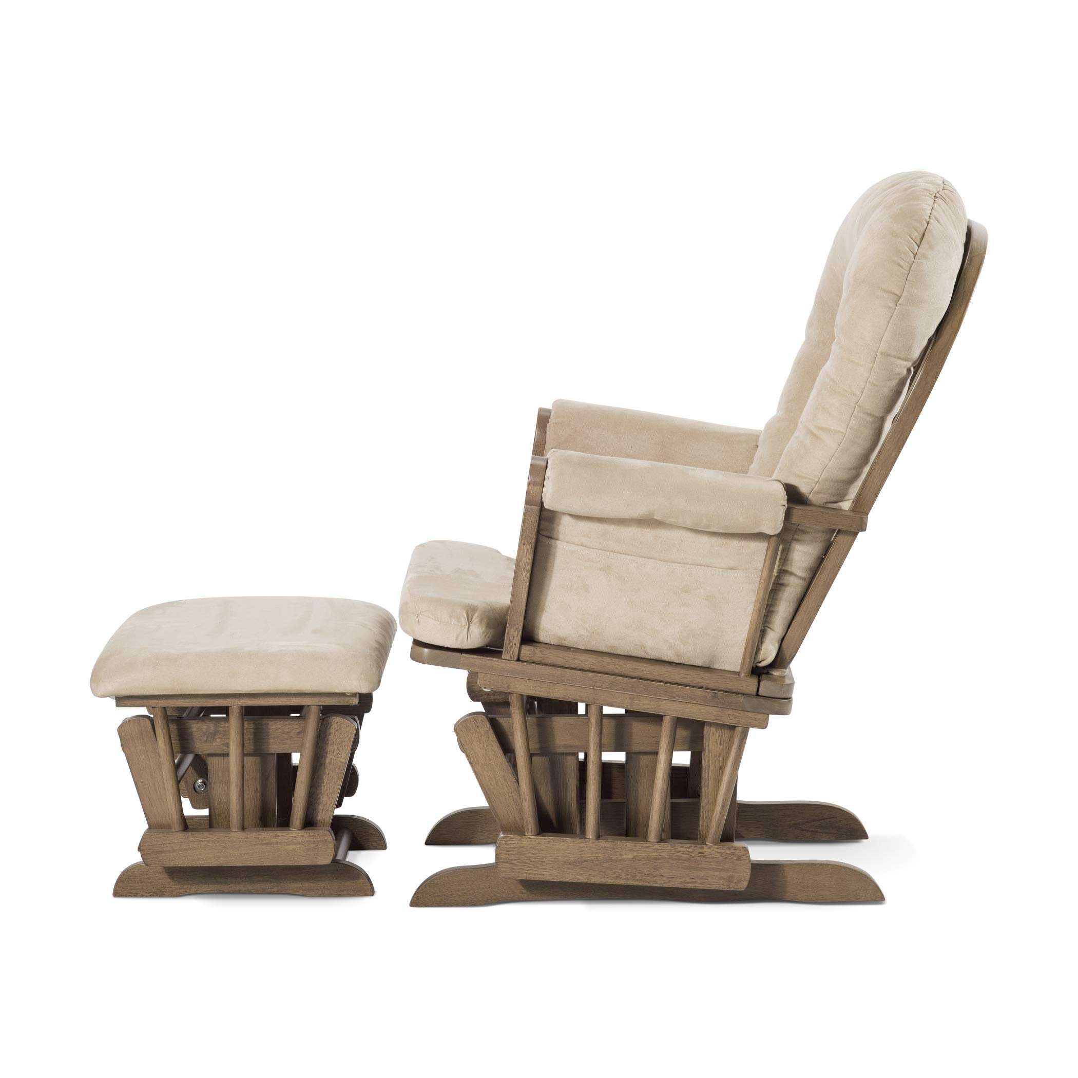 Nursery Glider and Ottoman Set with Storage Pockets