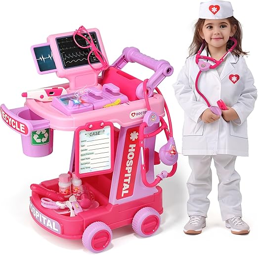 Doctor Kit for Toddlers Aged 2 3 4 5, Pretend Doctor Playset