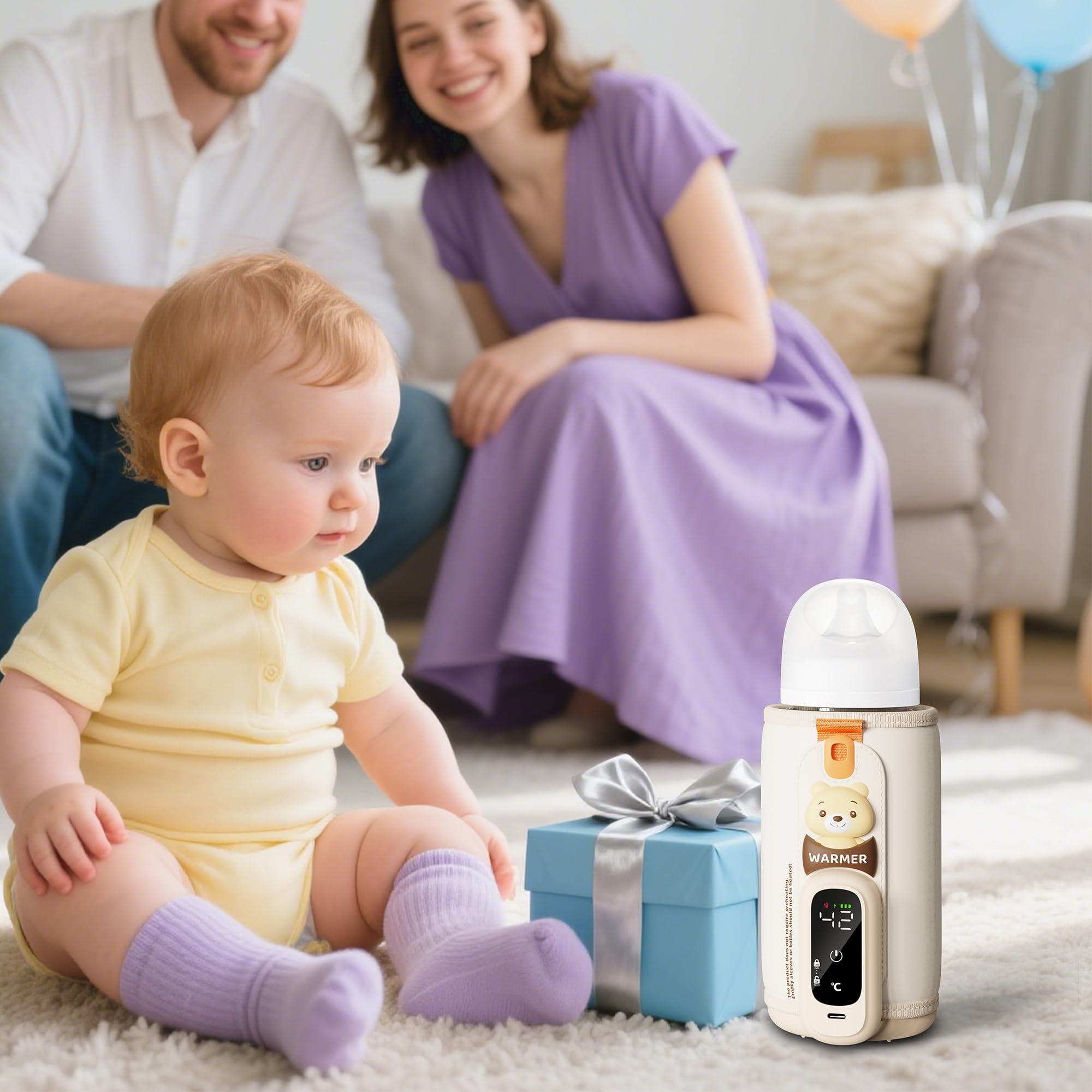 Portable Bottle Warmer for Breastmilk & Formula, Baby Rapid Milk Warmer