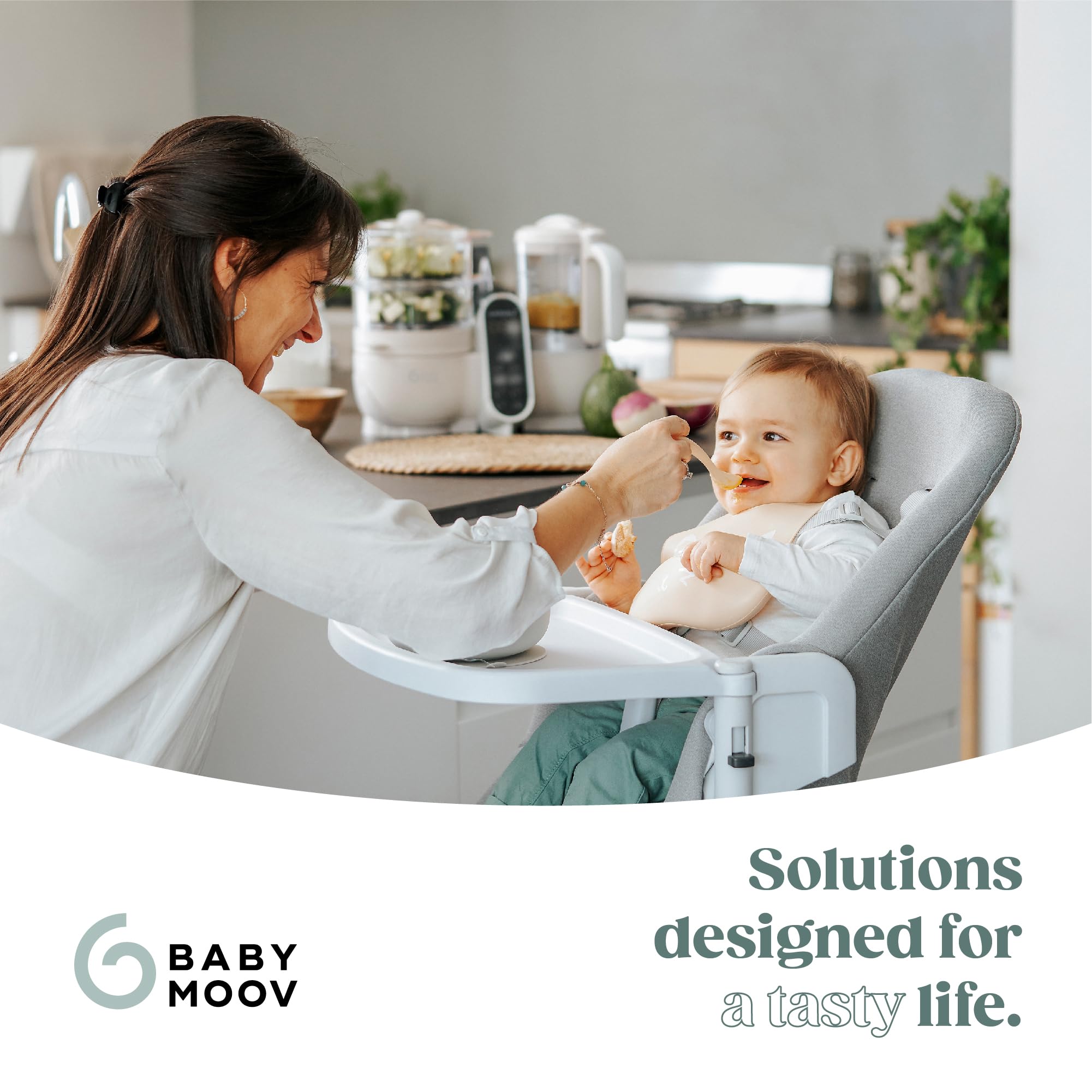 Babymoov Duo Meal Station 6 in 1: Multi-Speed Baby Food Maker Steamer and Puree Blender, Baby Food Processor that warms & defrosts (Nutritionist Approved), Mineral Beige
