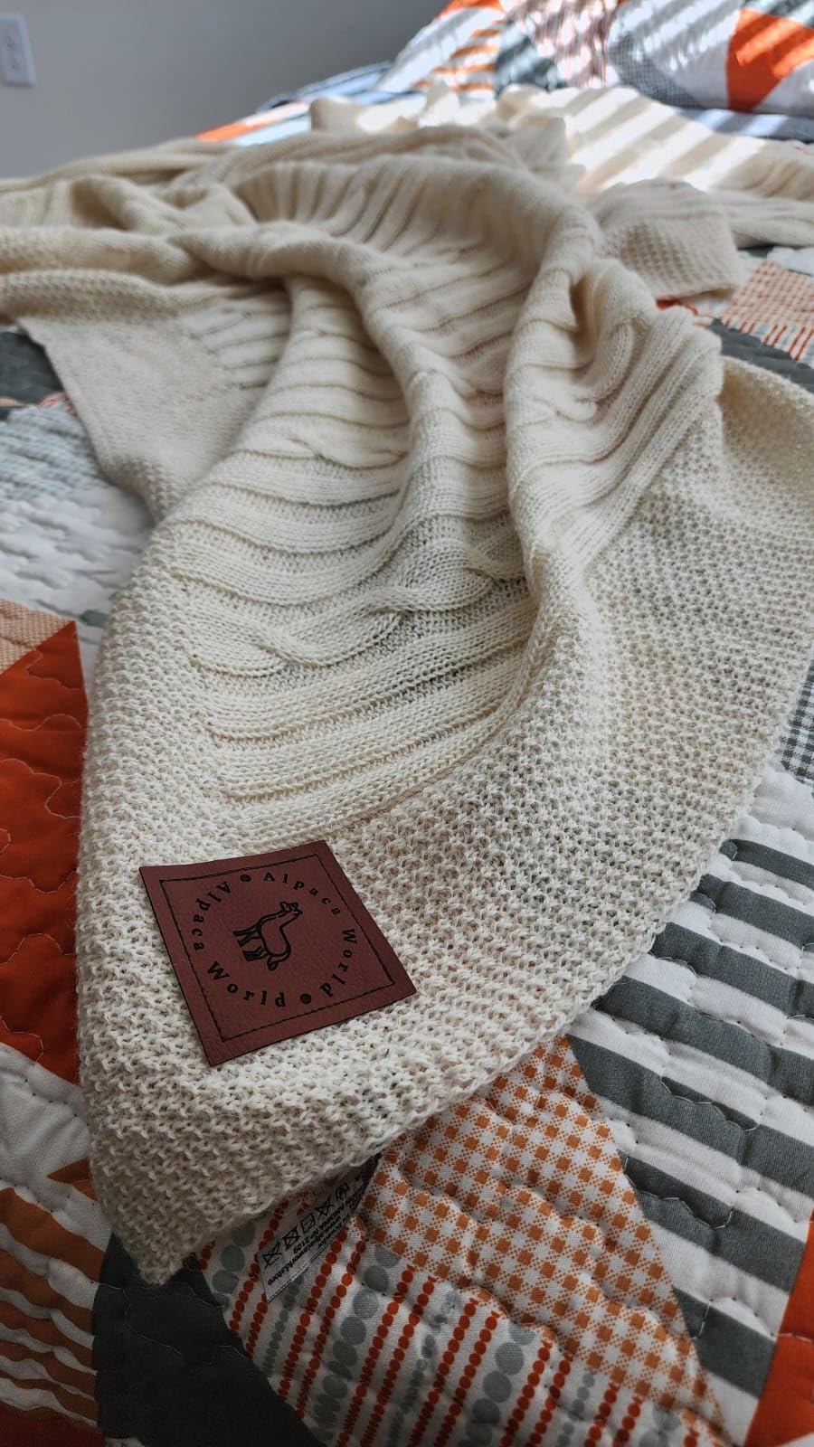 Alpaca Wool Throw Blanket Queen Size