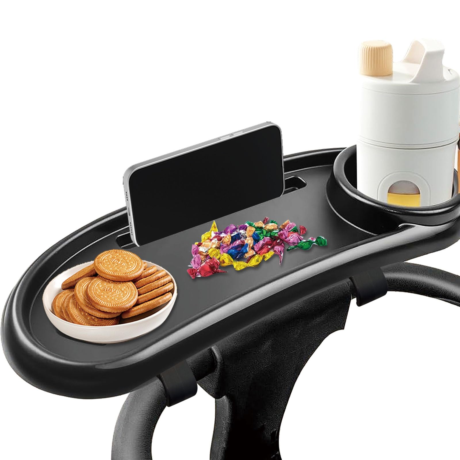 3-in-1 Universal Baby Stroller Snack Tray Accessory, with Phone Holder and Cup Holder