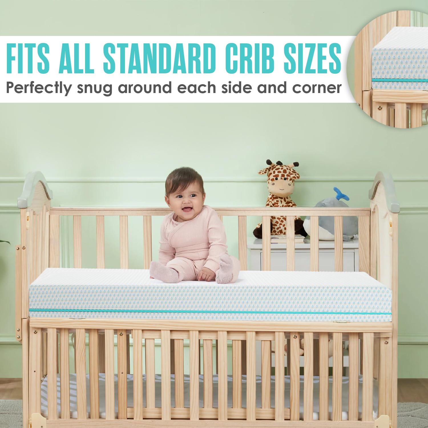 6" Dual-Sided Memory Foam Crib Mattress