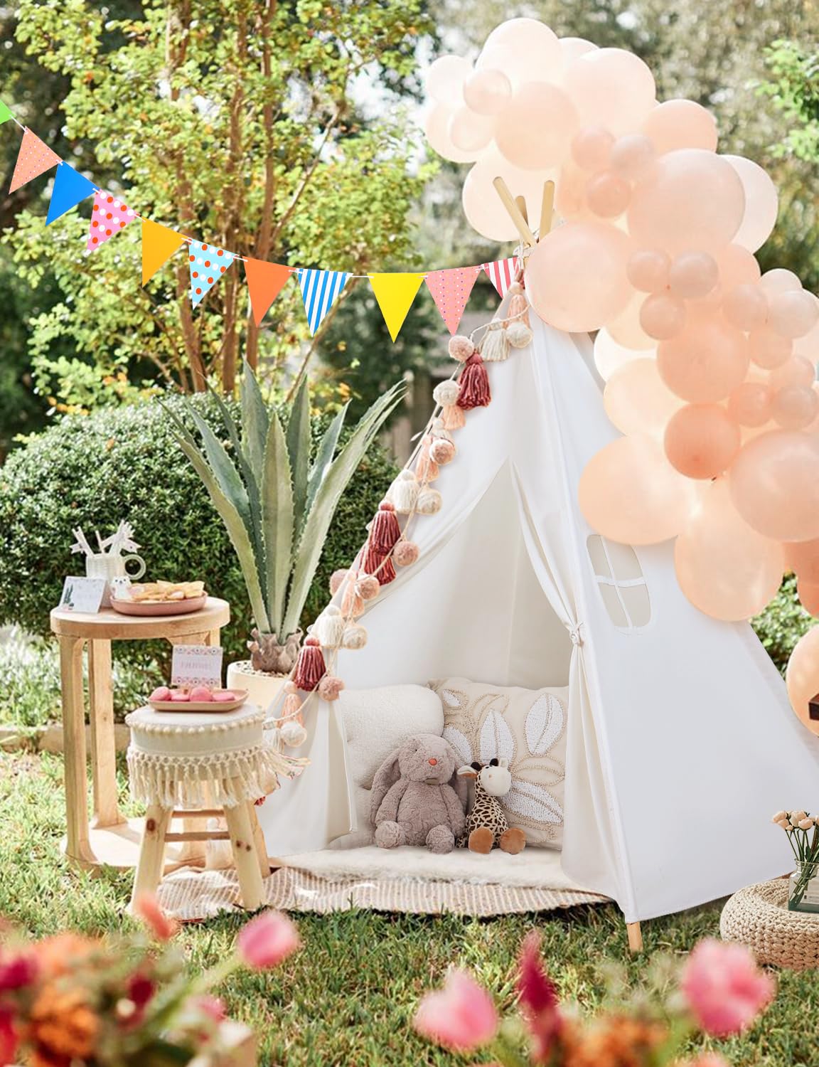 Teepee Tent for Kids Tipi Tent Indoor - 100% Cotton Kid