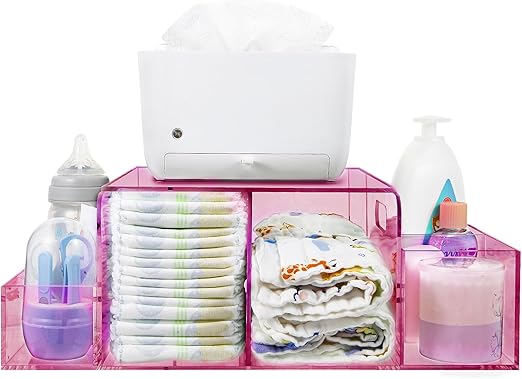Acrylic, Baby Changing Table Organizer, Dresser Tabletop Organizer