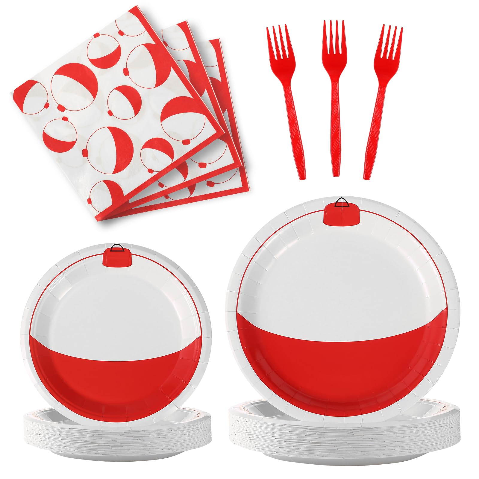 160Pcs Gone Fishing Party Tableware Set Party Decorations Include Gone Fishing Paper