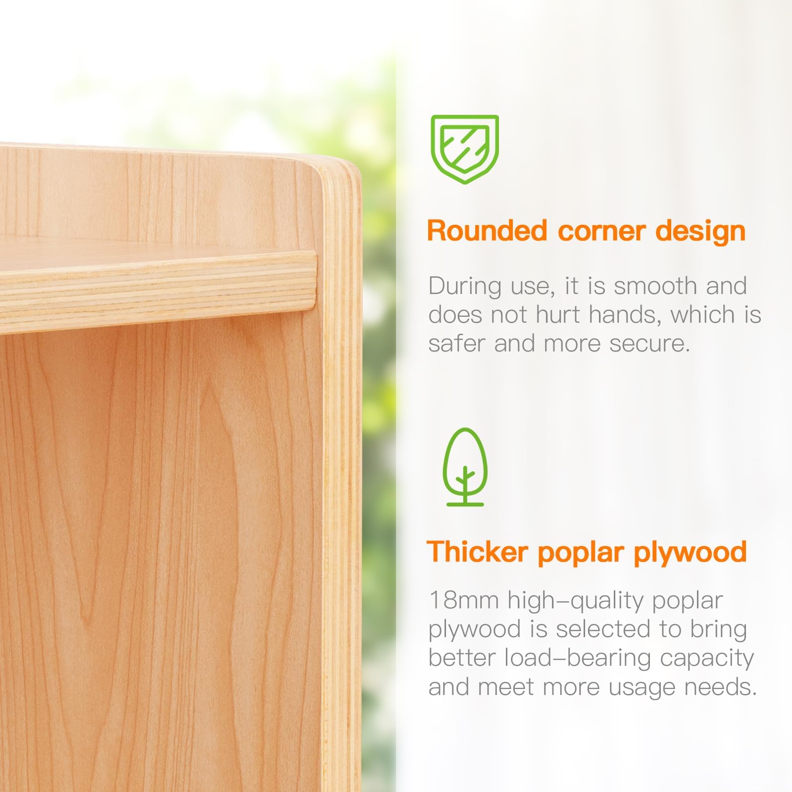 3-Tier Montessori Kids Bookshelf and Toy Storage
