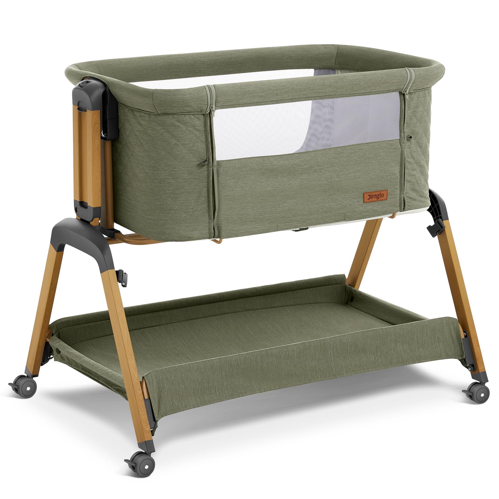 1 Baby Bassinet, Rocking Bassinets with Comfy Mattress and Wheels