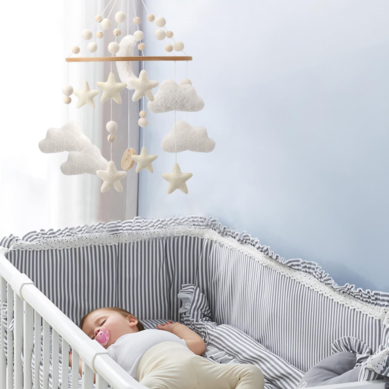 Cloud Mobile for Crib - A Handmade Gender Neutral Cloud Crib Mobile