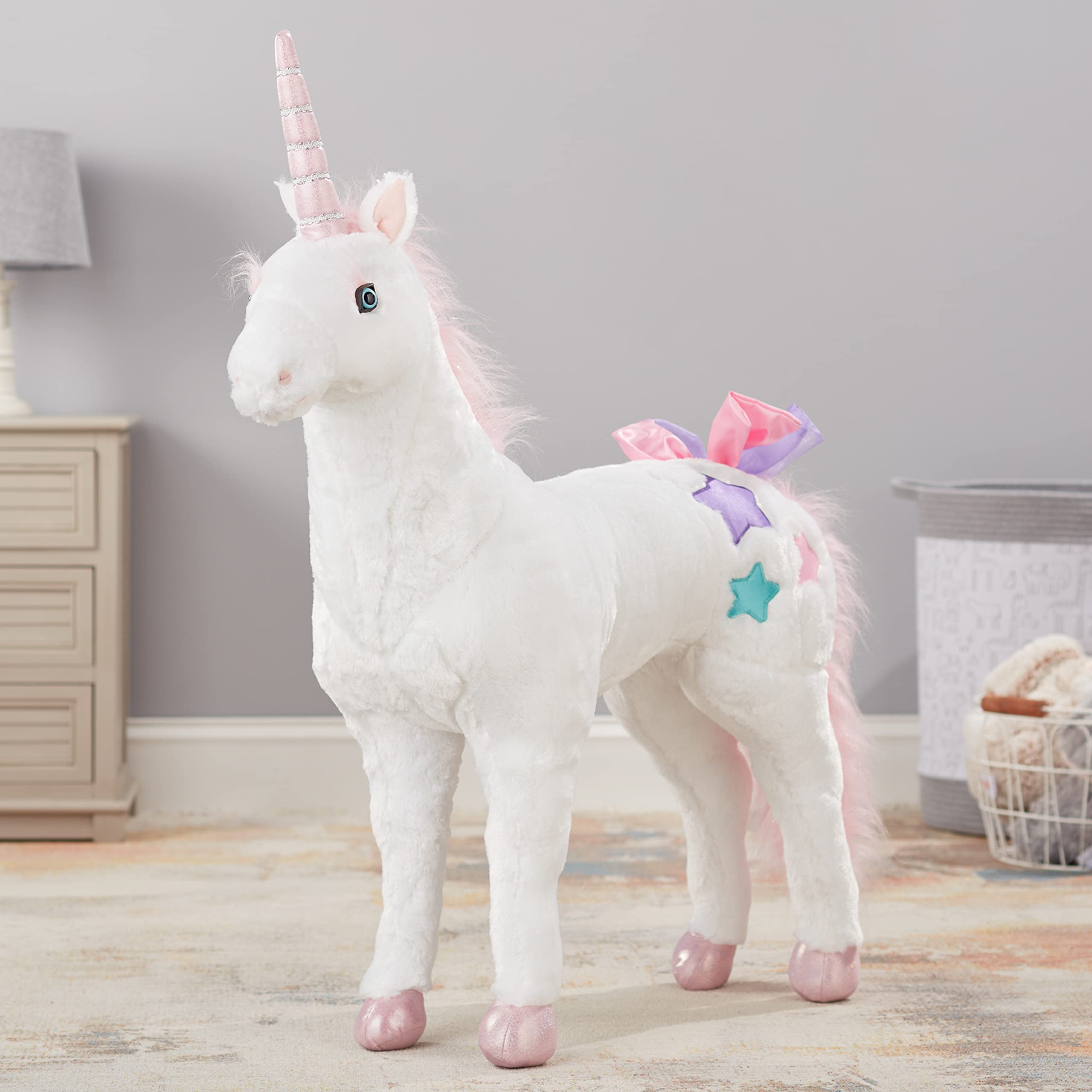 Giant Unicorn - Lifelike Stuffed Animal (Over 2 feet Tall)