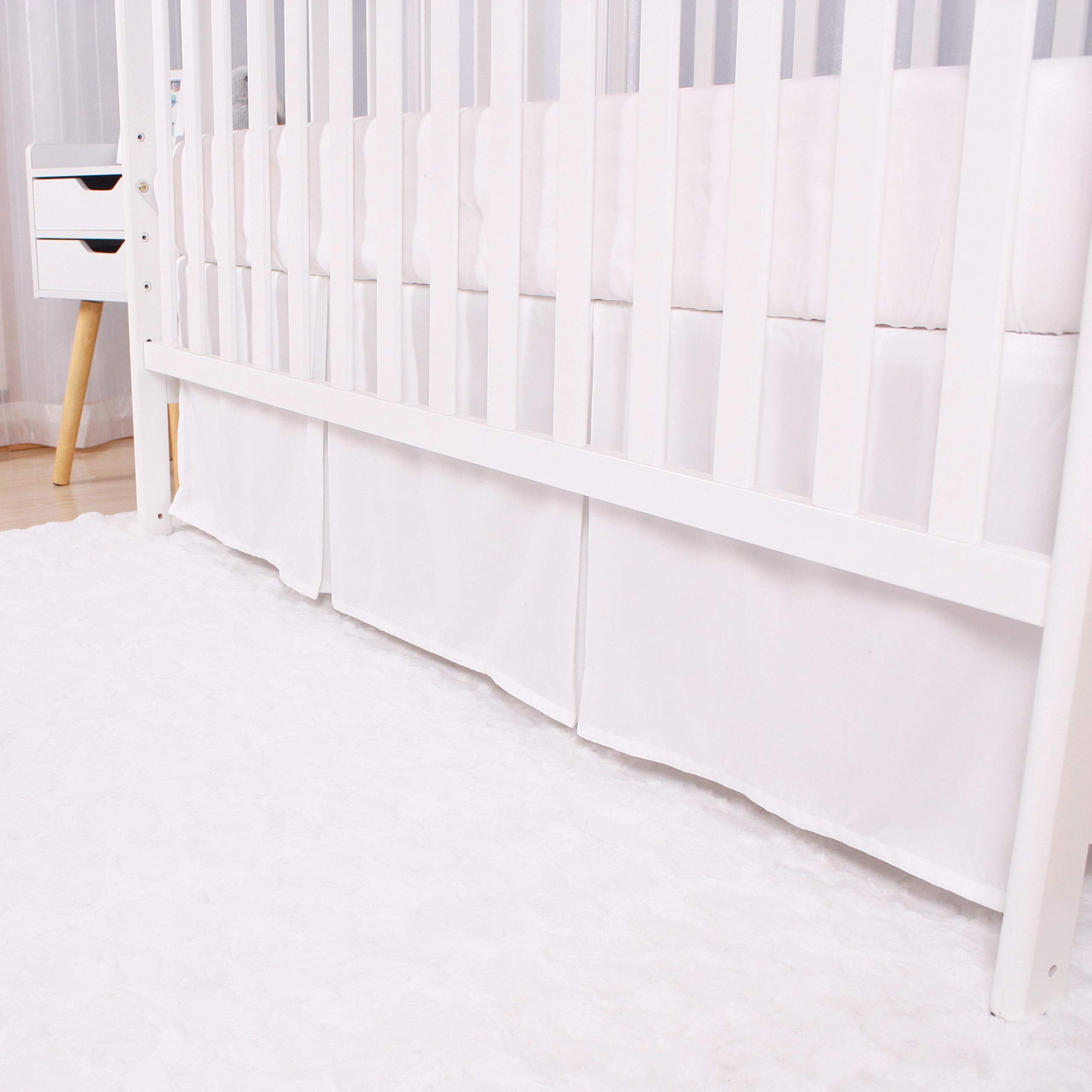 Microfiber Crib Skirt with Pleated Design