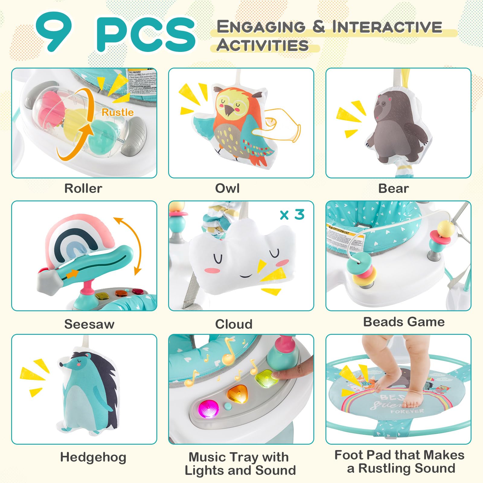 Baby Activity Center Jumper with Music and Lights
