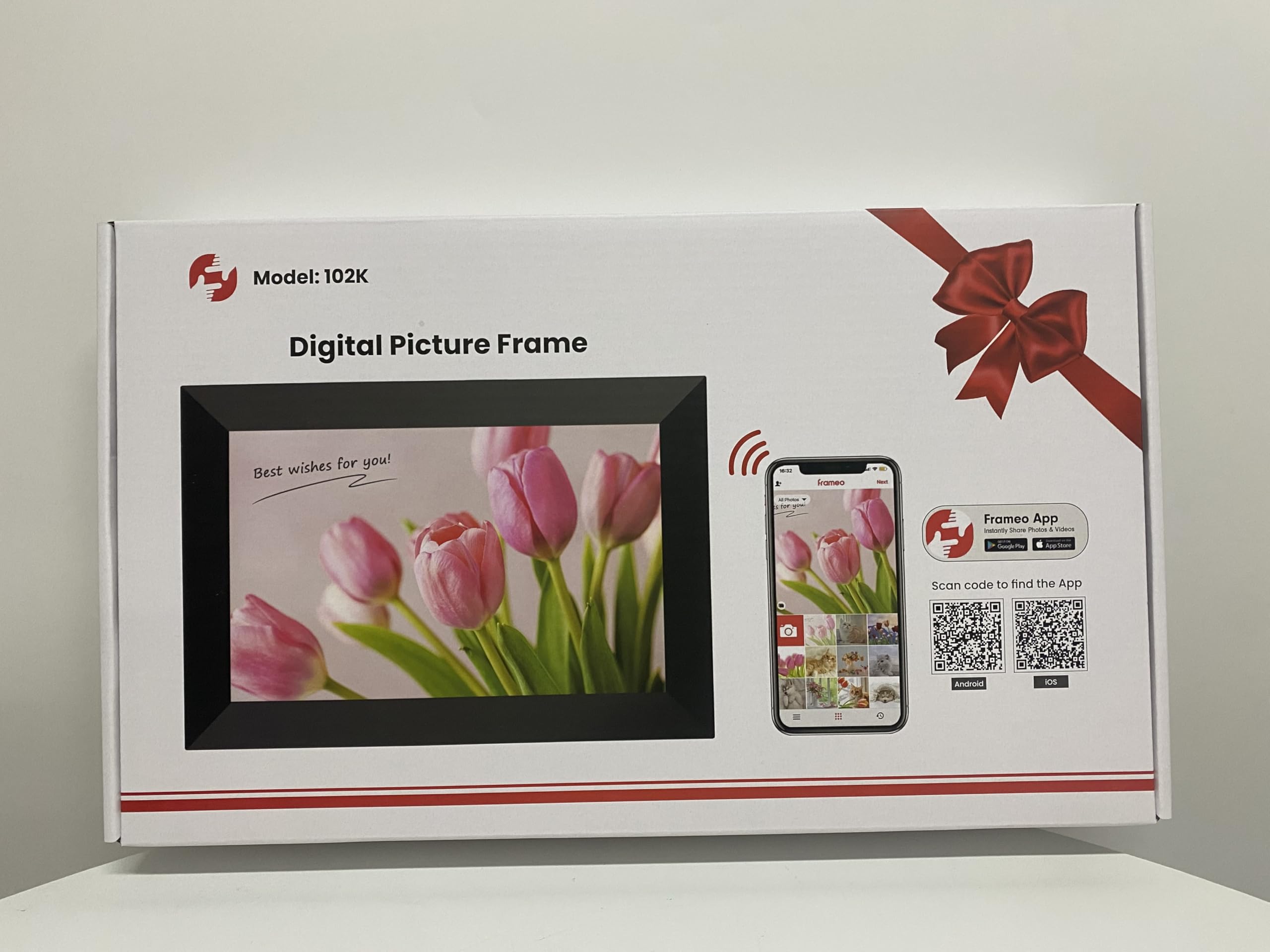 Frameo 10.1 Inch WiFi Digital Picture Frame, 1280x800 HD IPS Touch Screen Photo