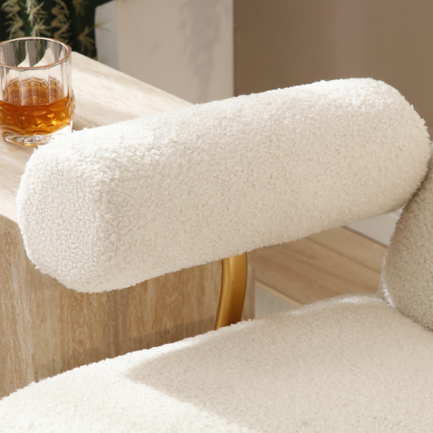 Sherpa Nursery Rocking Chair with Adjustable Headrest