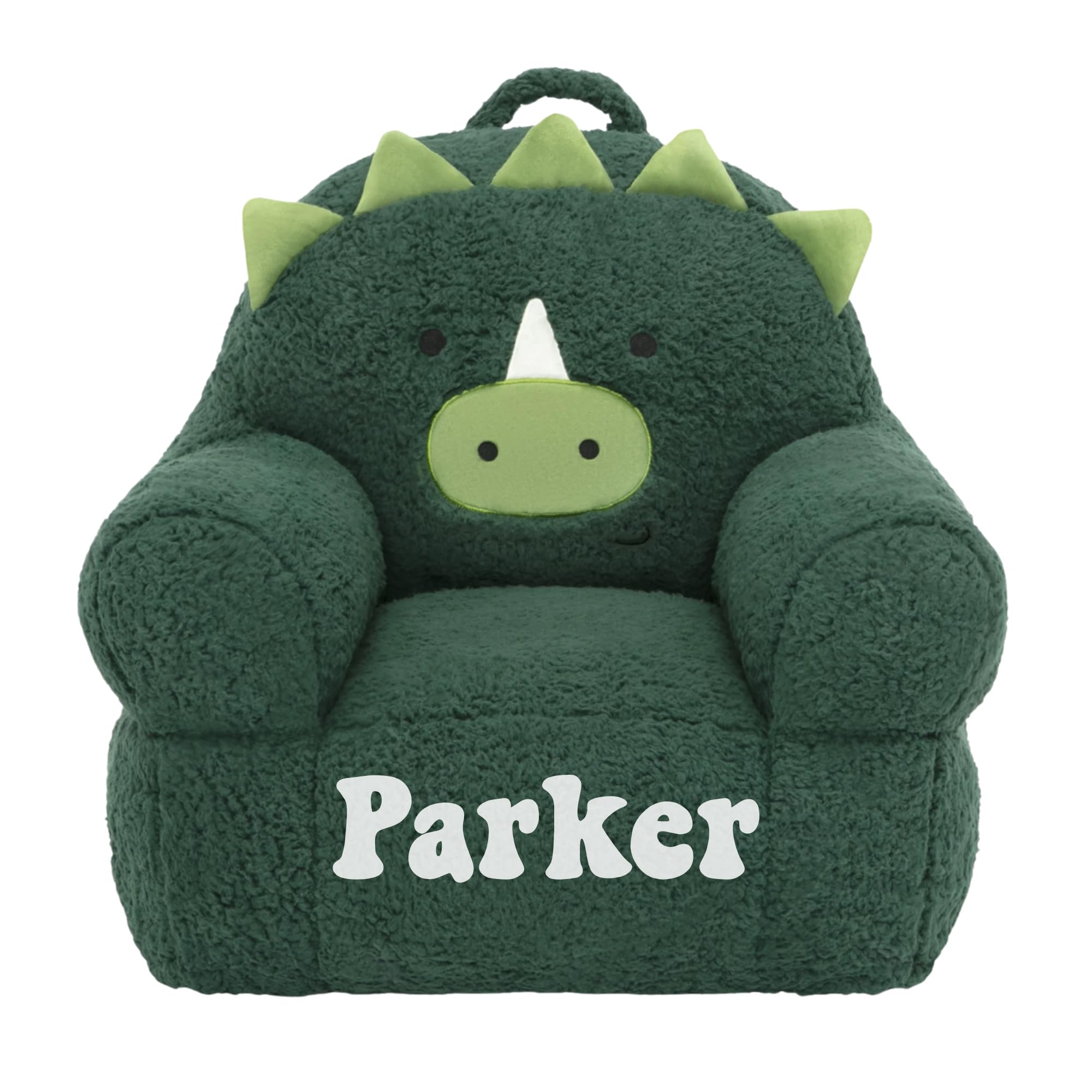 Personalized Plush Dinosaur Toddler Chair – Soft Kids Accent Chair for Boys & Girls