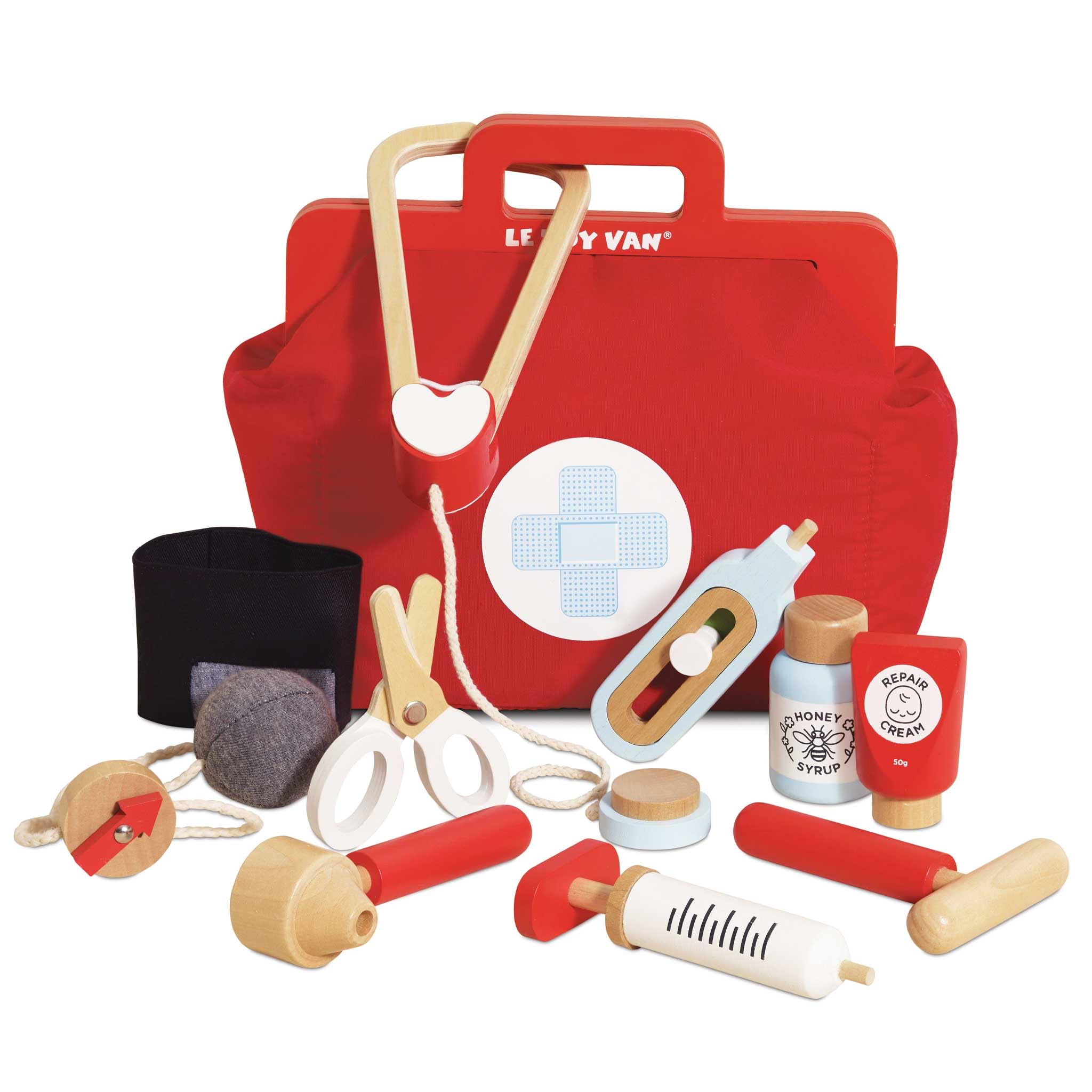 Kids Wooden Educational Pretend Play Honeybake Doctor's Medical Play