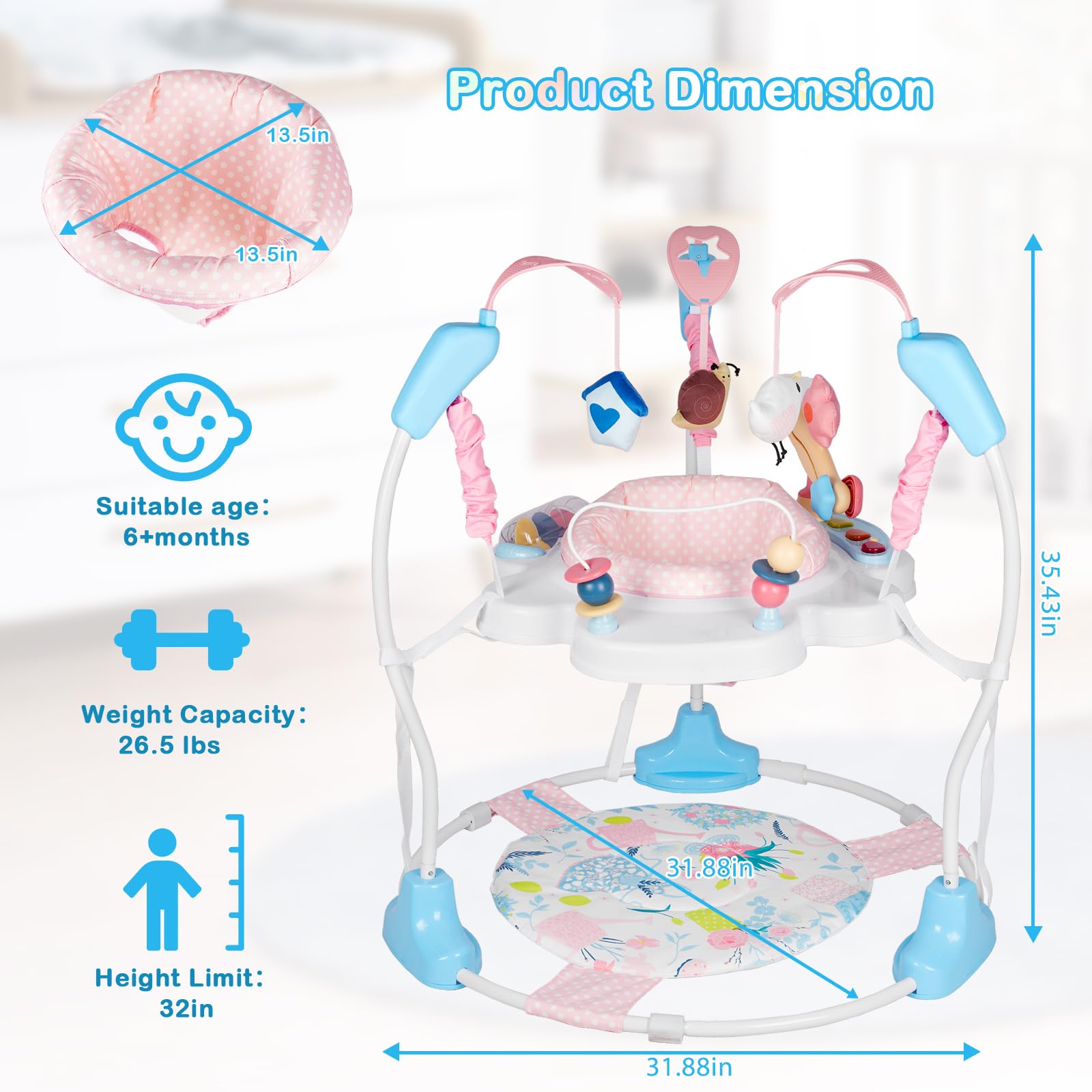 3-in-1 Baby Activity Center with Music and Lights