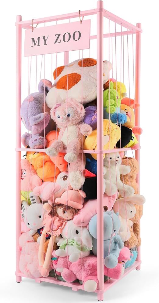 Stuffed Animal Storage Zoo, Wooden Stuffed Animal Organizer