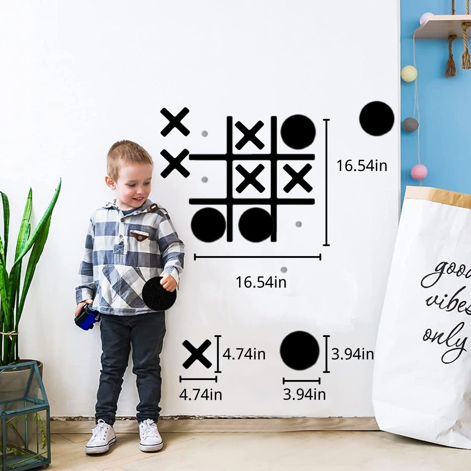 Tic Tac Toe Wall-Mount Game,Game Room Decor,Hallway Decor