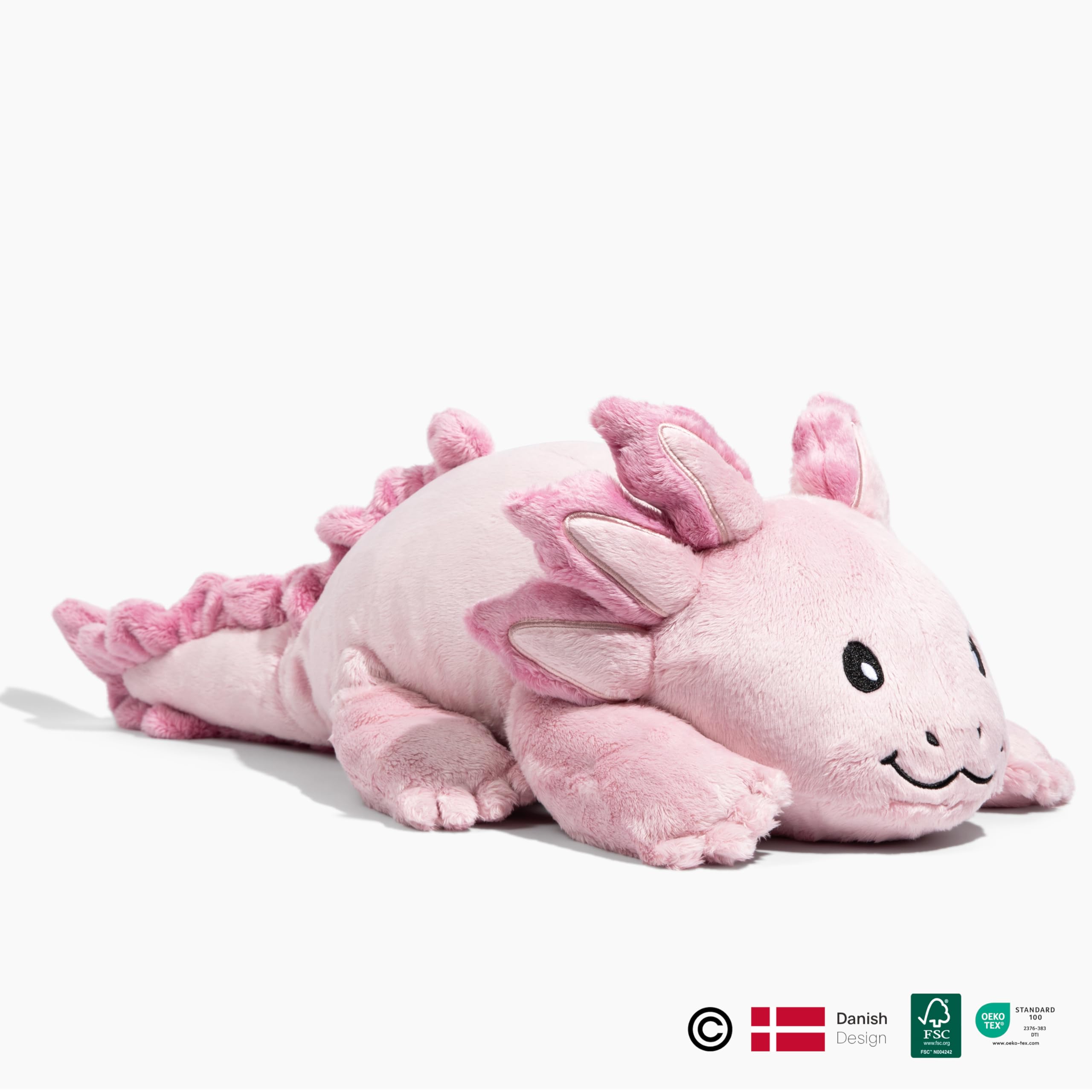 5 lb Unscented Weighted Pink Axolotl Dragon Stuffed Animal - Soft, Large Plush Toy