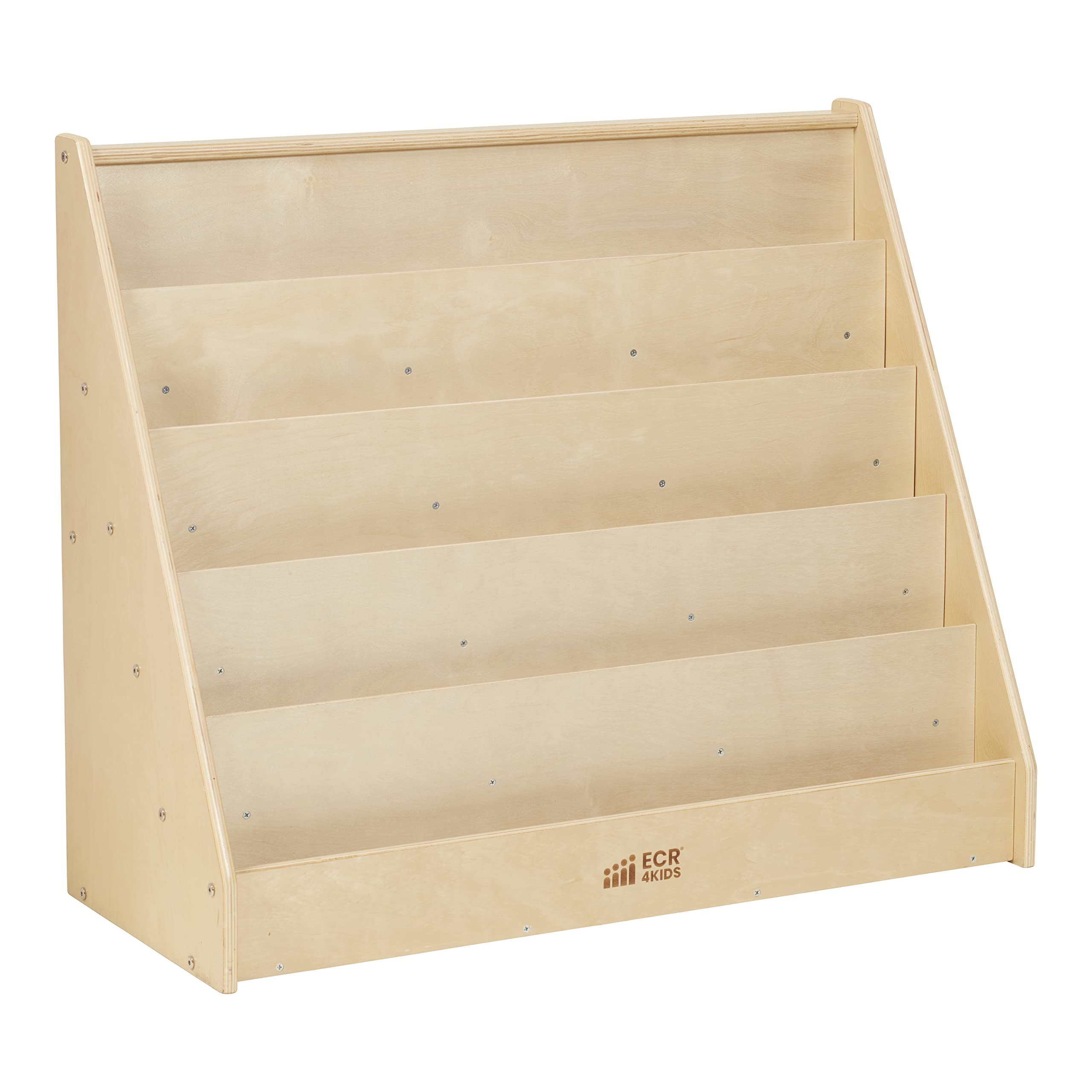Single-Sided Book Display Classroom Bookshelf Natural Wood