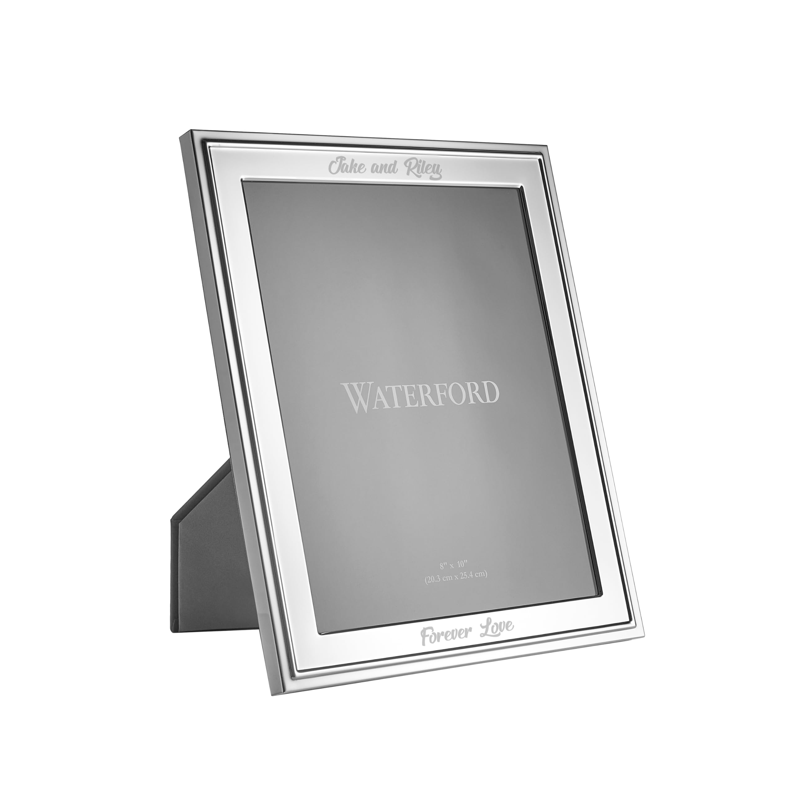 Classic Personalized 8x10 Picture Frame, Custom Engraved Silver