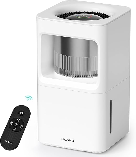 Evaporative Humidifier for Bedroom, 2.11Gal/8L Quiet Humidifiers Large Room