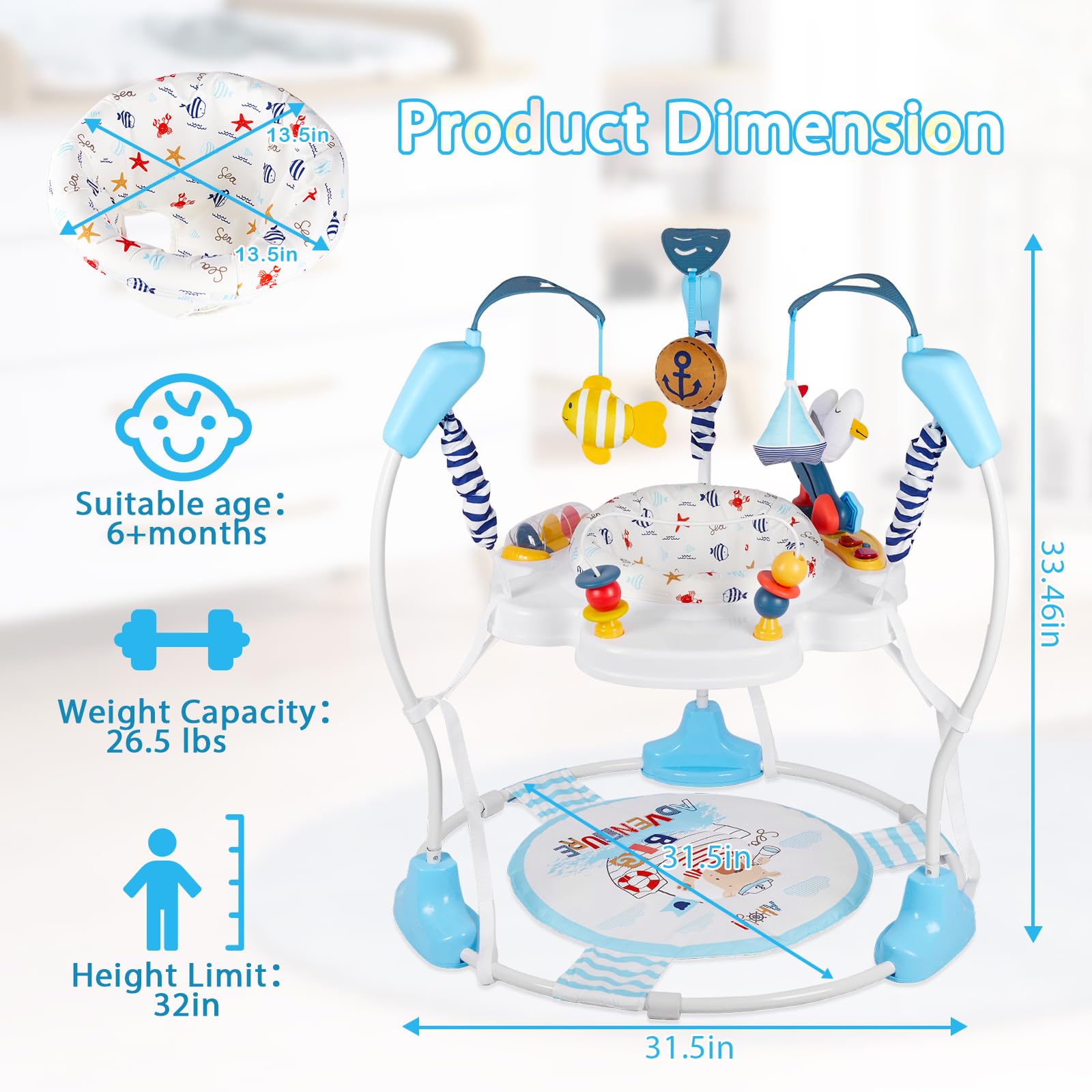 3-in-1 Baby Activity Center with Music and Lights