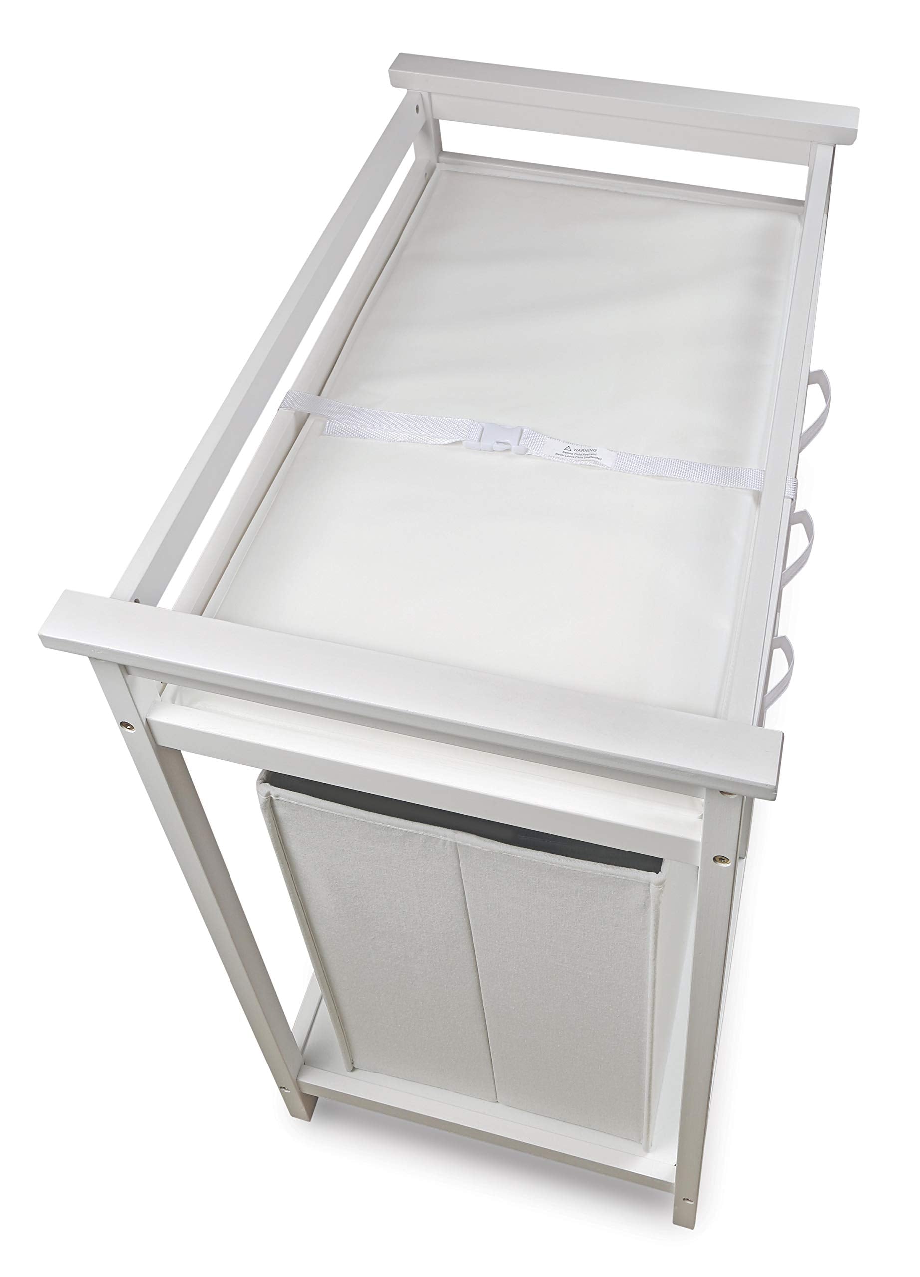 Modern Baby Changing Table with Storage Hamper and Drawers