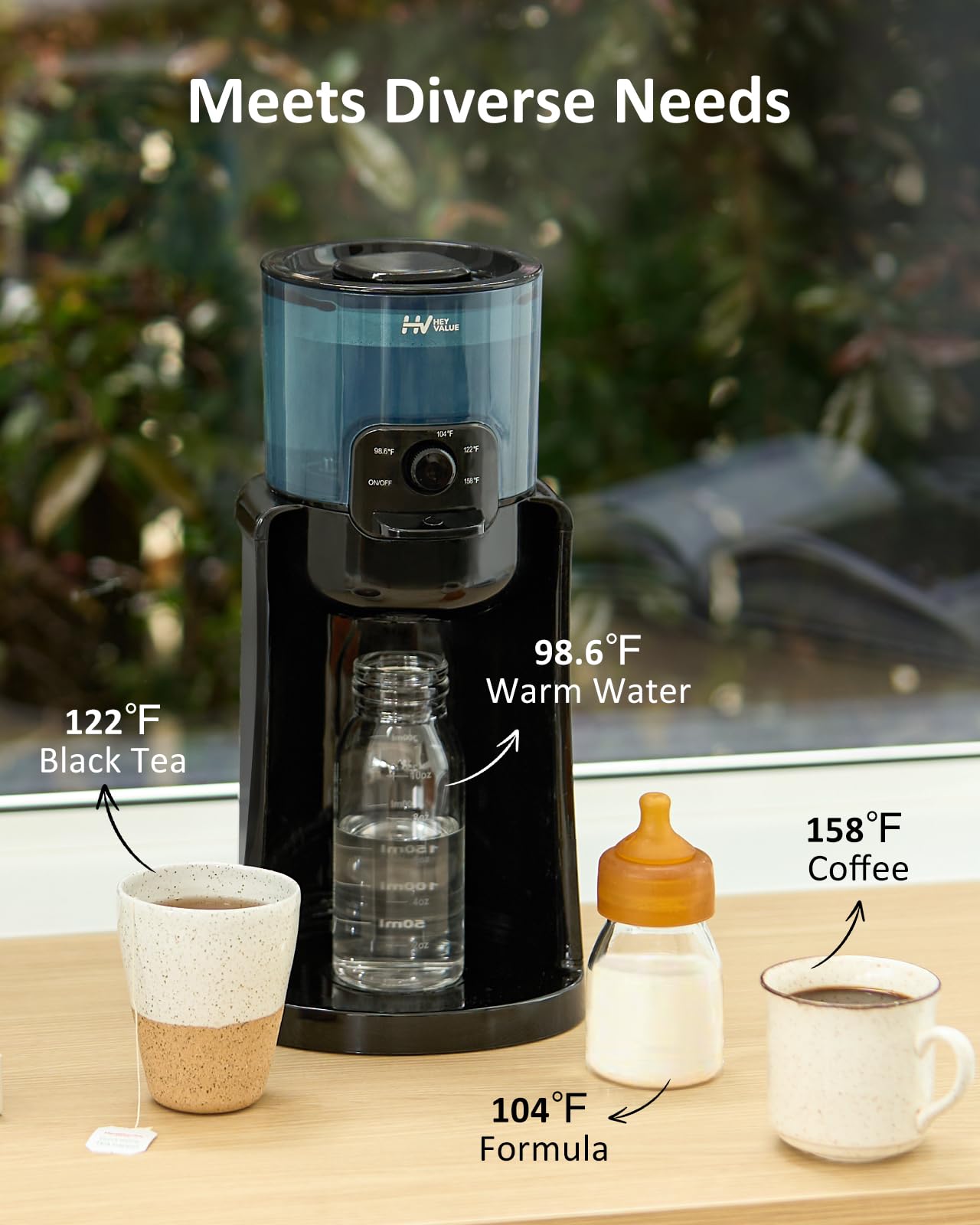 Water Warmer, HEYVALUE Baby Bottle Warmer, Formula Maker