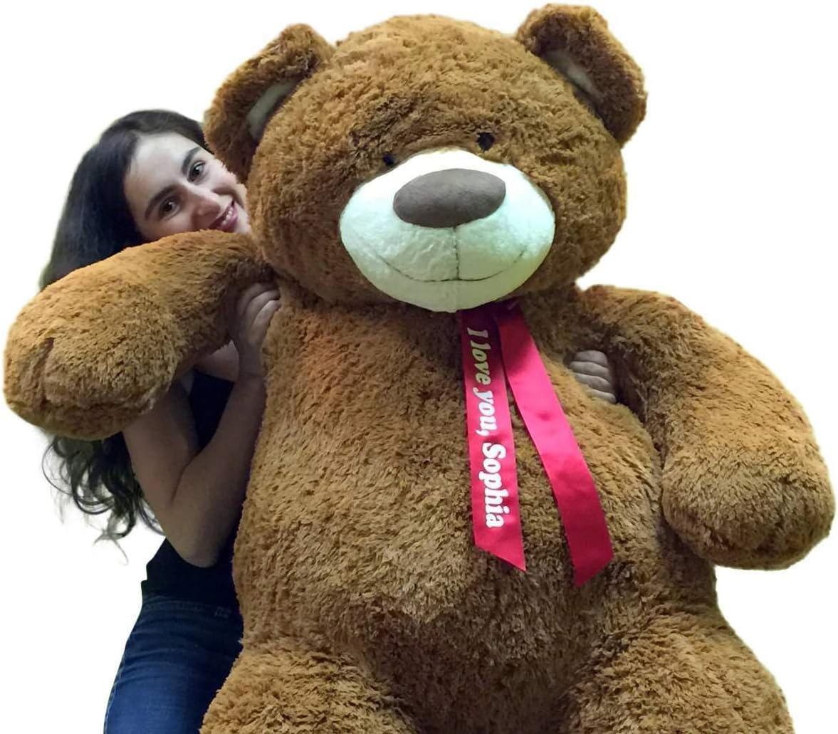 Custom Personalized 5 Foot Very Big Smiling Teddy Bear Five Feet Tall