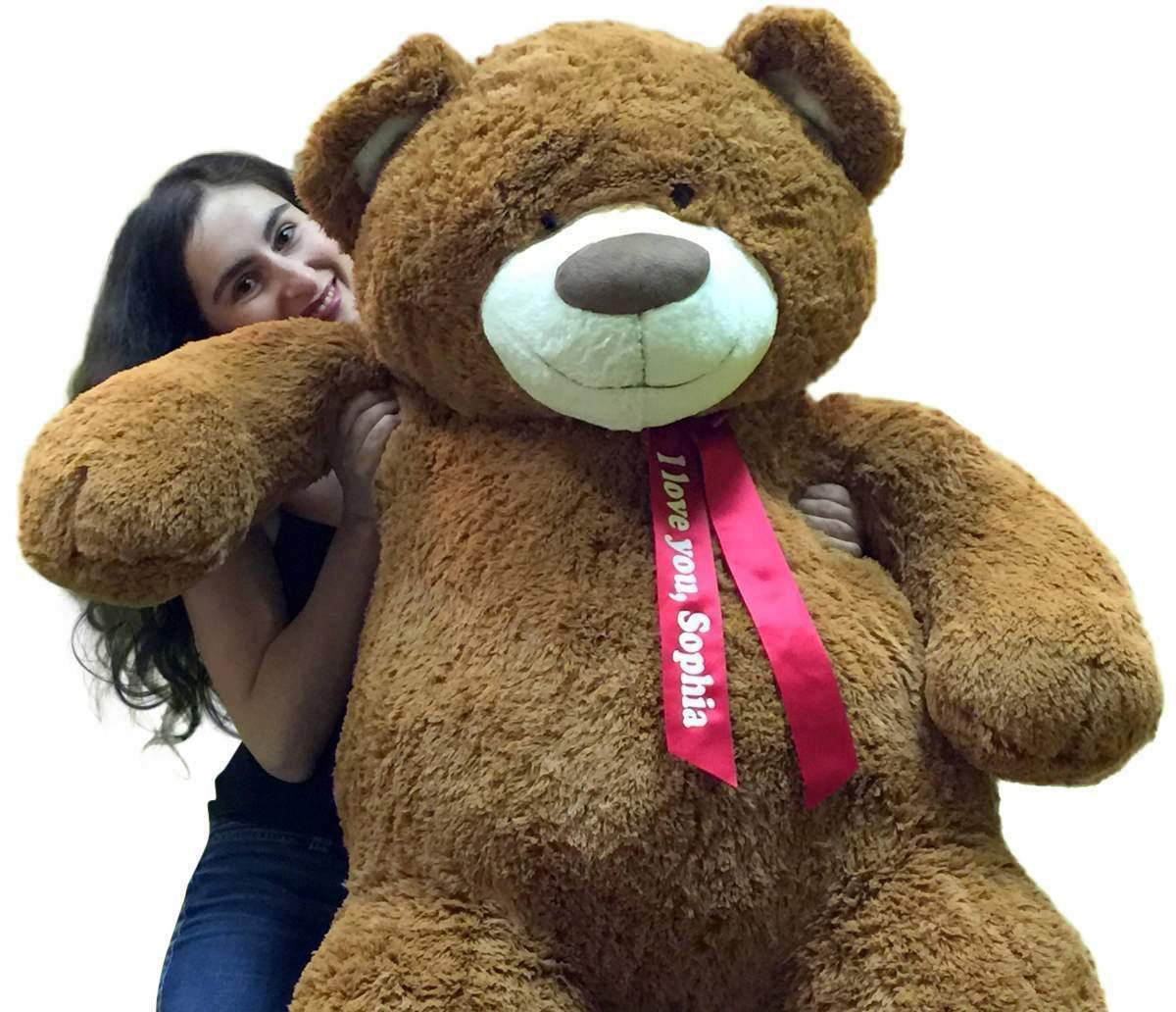 Custom Personalized 5 Foot Very Big Smiling Teddy Bear Five Feet Tall