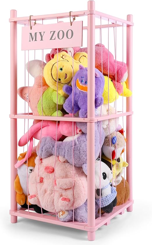 Stuffed Animal Storage Zoo, Wooden Stuffed Animal Organizer