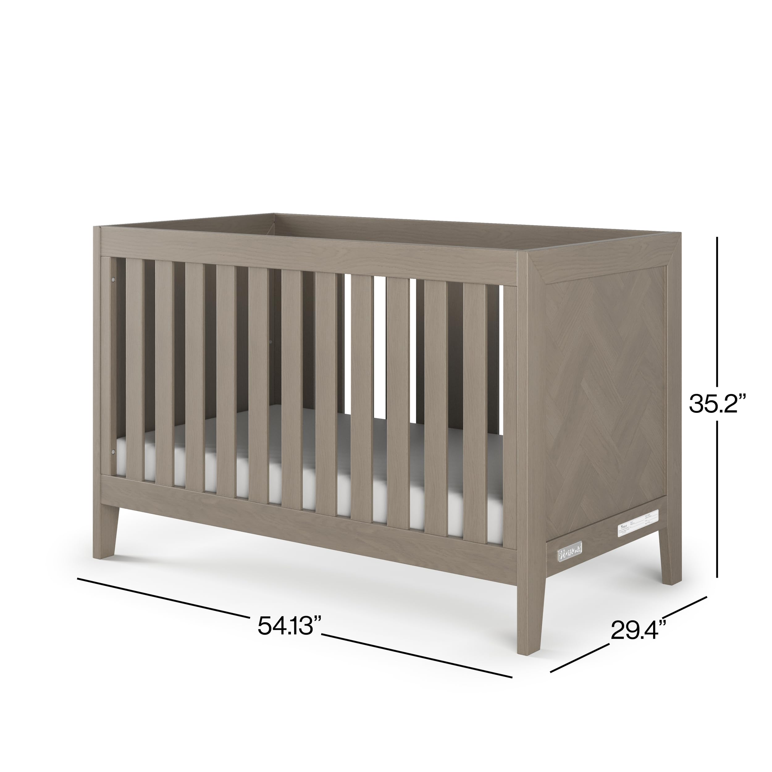Kieran Euro 2-Piece Nursery Set with 3-in-1 Convertible Crib and Double Dresser