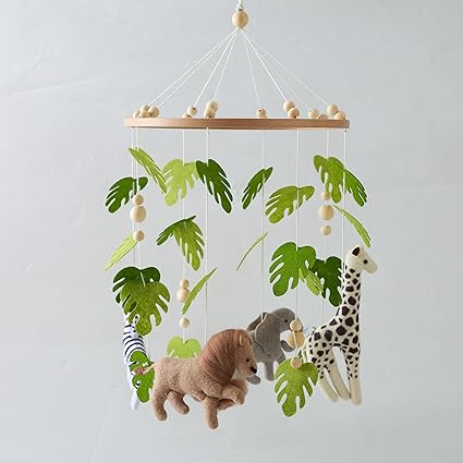 Baby Crib Mobile Bear Nursery Mobile for Boys Girls Teddy Velvet Mobile Nursery