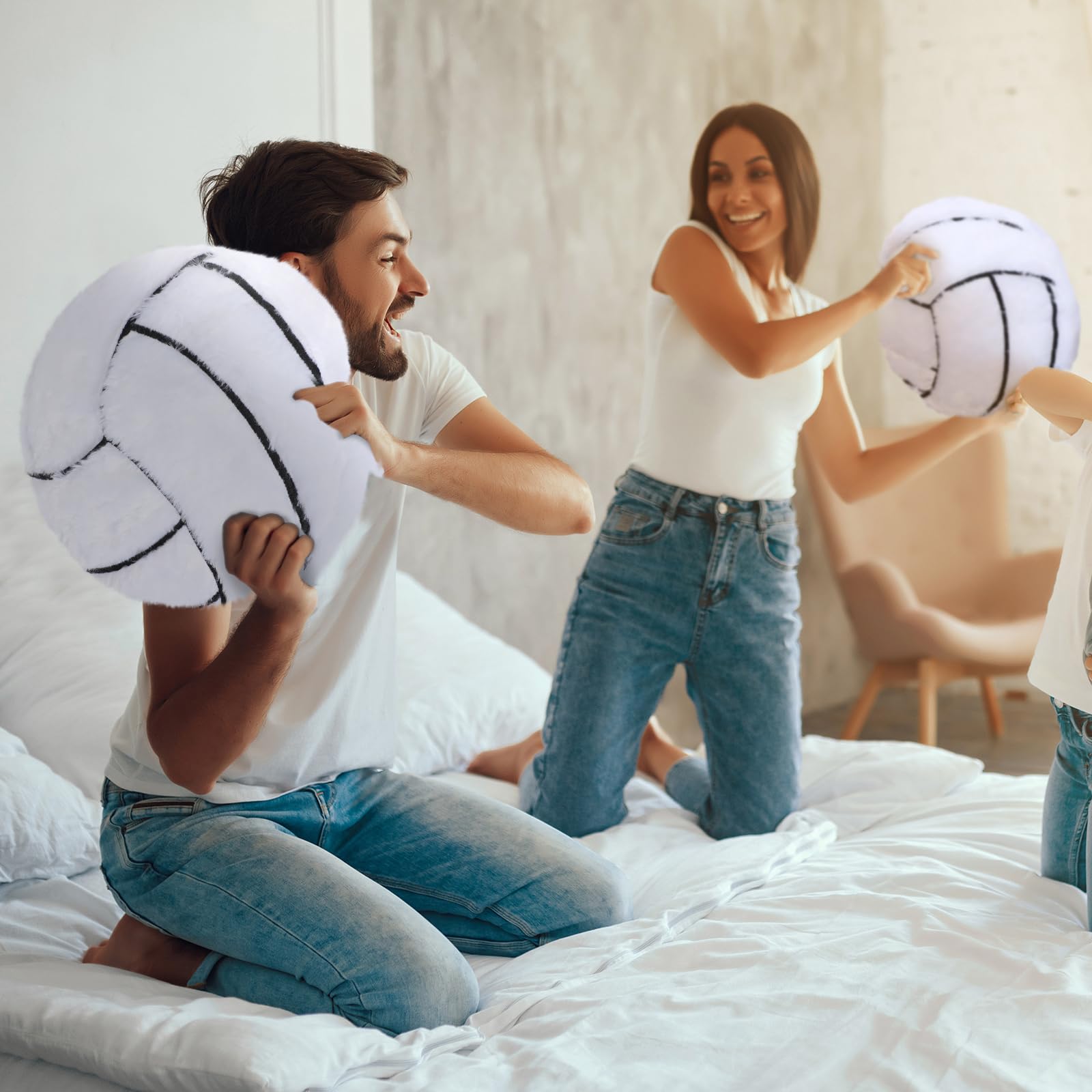 Volleyball Pillow Sports Pillows Volleyball Plush Pillow Sport Theme Fluffy Stuffed