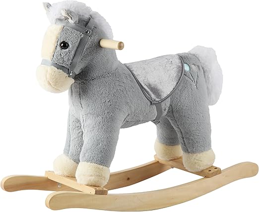 Pink Unicorn/Pony Animal Rocker with Realistic Sound Plush Stuffed Rocking