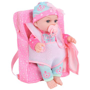 12 Inch Baby Doll with Clothes and Backpack Carrier,Reborn Baby Doll with Bottles Nipple