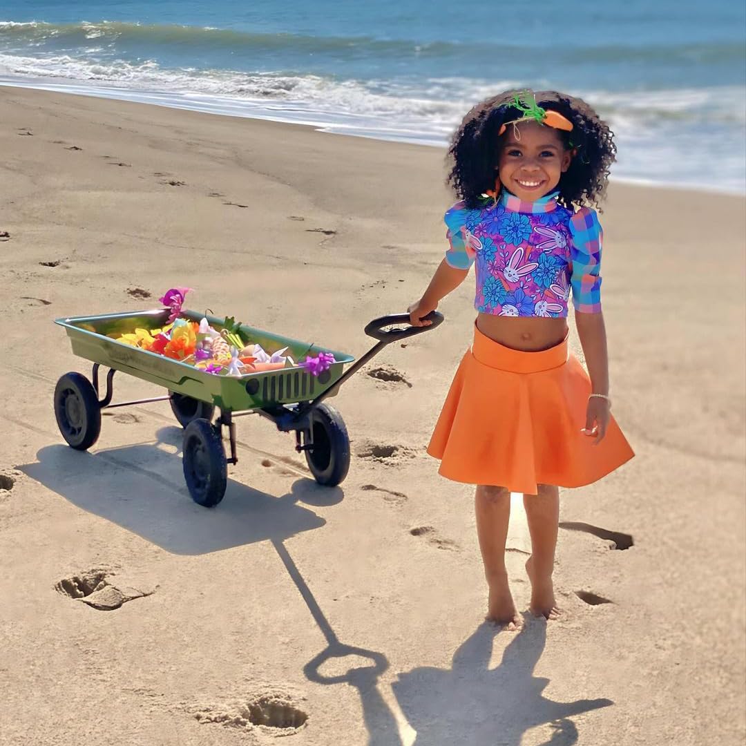 Kids Pull Wagon with All-Terrain Wheels and Steel Frame